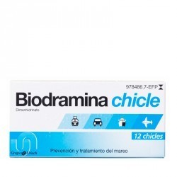 Biodramina 20mg 12 chicles | Farmacia Tuset