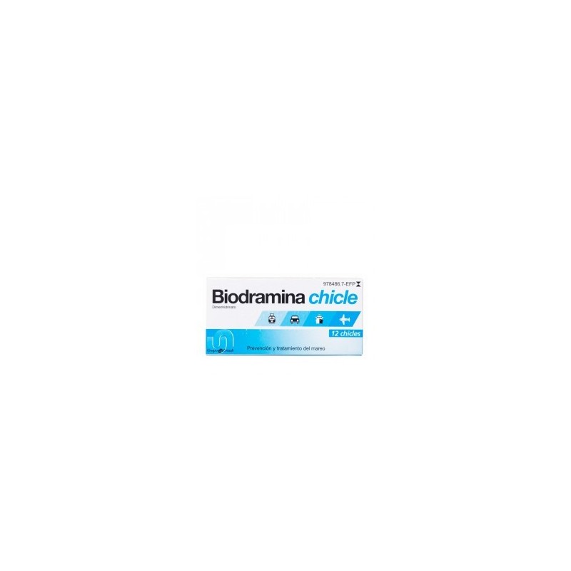 Biodramina 20mg 12 chicles | Farmacia Tuset