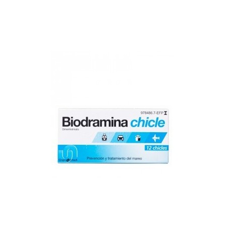 Biodramina 20mg 12 chicles | Farmacia Tuset