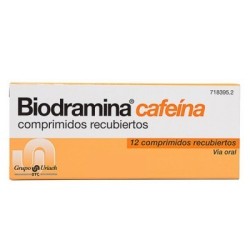 Biodramina cafeina 12 comprimidos | Farmacia Tuset