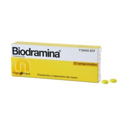 Biodramina 50mg 12 comprimidos | Farmacia Tuset