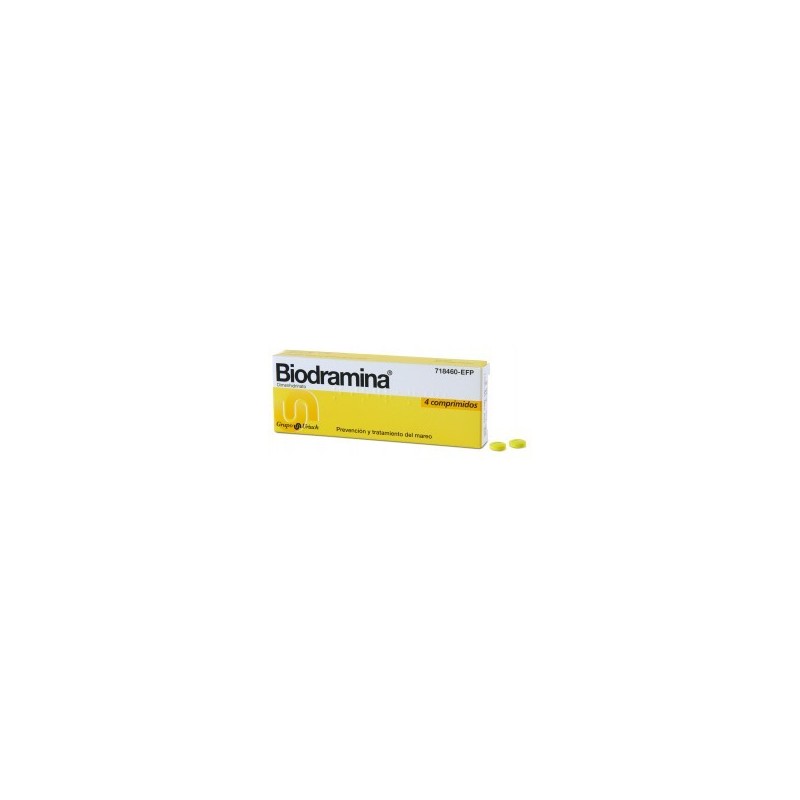 Biodramina 50mg 4 comprimidos | Farmacia Tuset