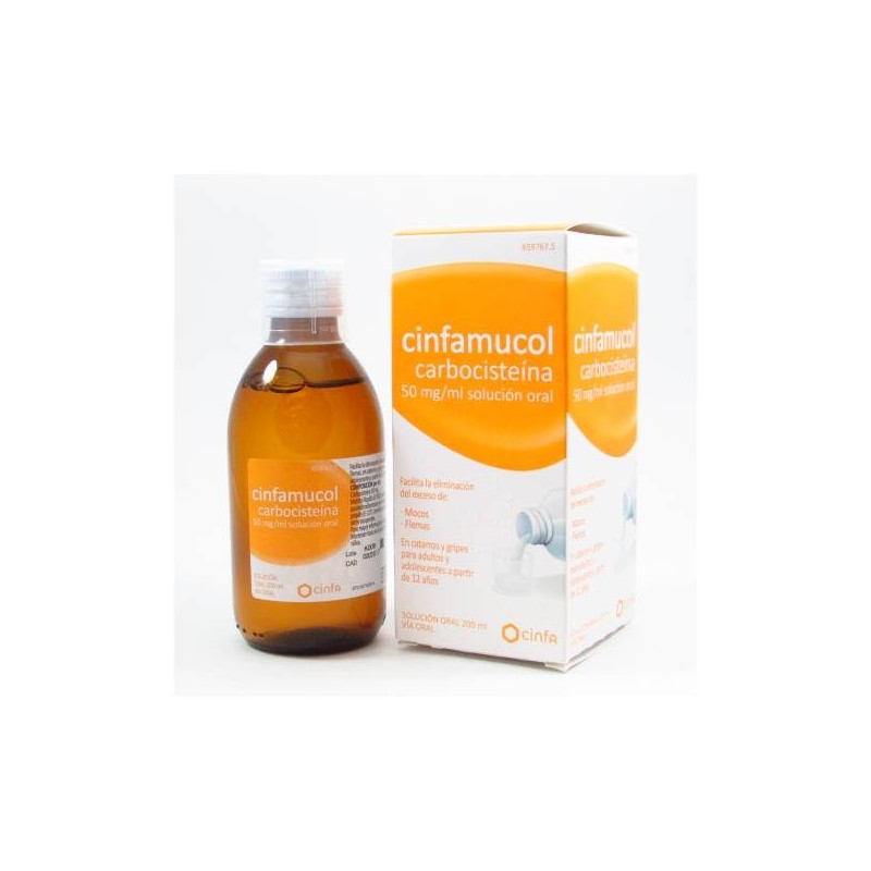 Cinfamucol carbocisteina solucion 200ml| Farmacia Tuset