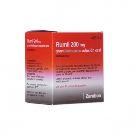 Fluimucil 200mg 30 sobres | Farmacia Tuset