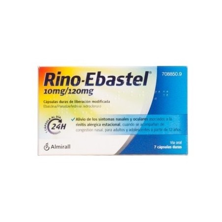 RINO EBASTEL 10/120 MG 7 CAPSULAS