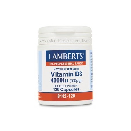 Lamberts  Vitamina D3 4000UI 120 cápsulas | Farmacia Tuset