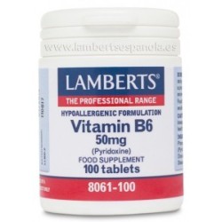 Lamberts Vitamina B6 50 mg 100tabletas| Farmacia Tuset