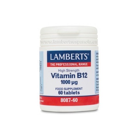 Lamberts Vitamina B12 1000 mcg 60 tabletas| Farmacia Tuset.