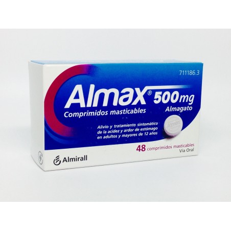 Almax 500 mg 48 comprimidos masticables | Farmacia Tuset