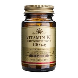 SOLGAR VITAMINA K NATURAL 100MCG (100 COMP)