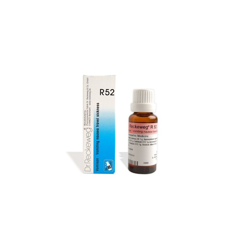 Compra R52 VOMISAN de DR. RECKEWEG, homeopatía para nauseas y vómitos