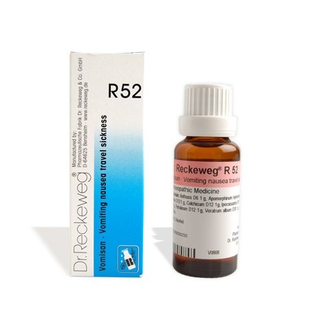 Compra R52 VOMISAN de DR. RECKEWEG, homeopatía para nauseas y vómitos