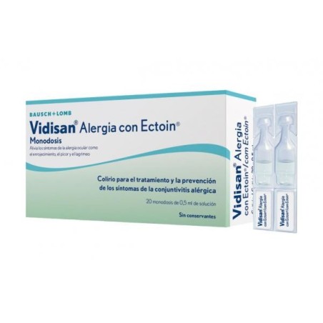 Vidisan Alergia con Ectoin Colirio (20 monodosis) | Farmacia Tuset