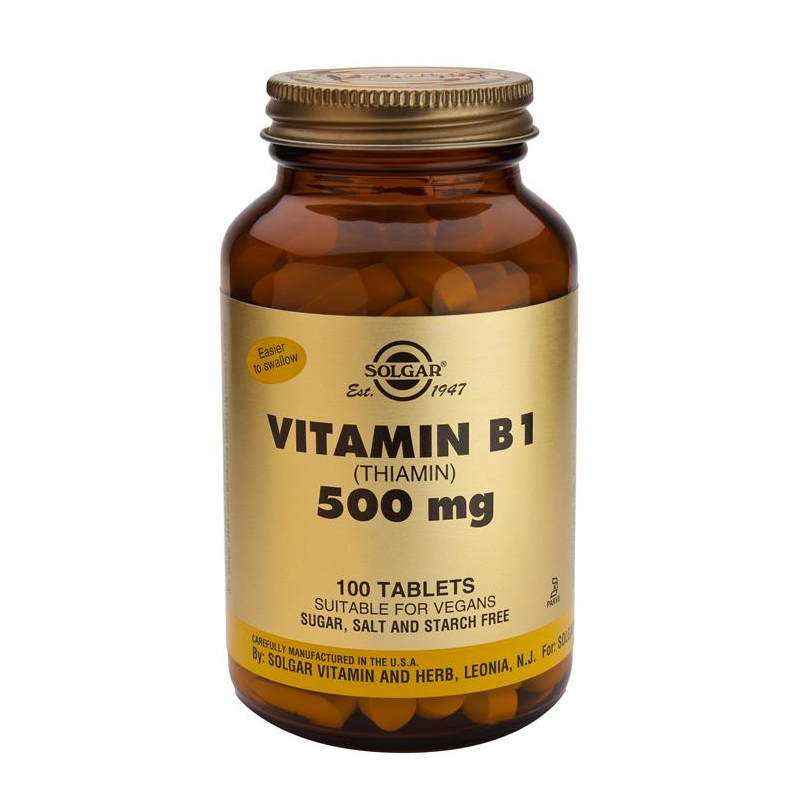 SOLGAR VITAMINA B1 500MG (TIAMINA) 100 COMPRIMIDOS