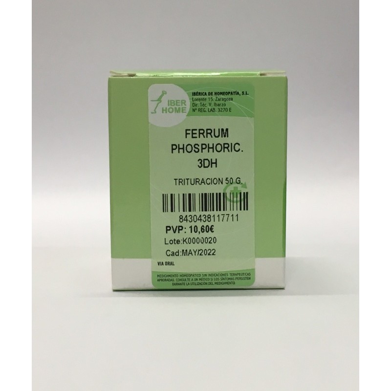 Ferrum Phosphoricum 6DH trituración 50gr.Iberhome | Farmacia Tuset