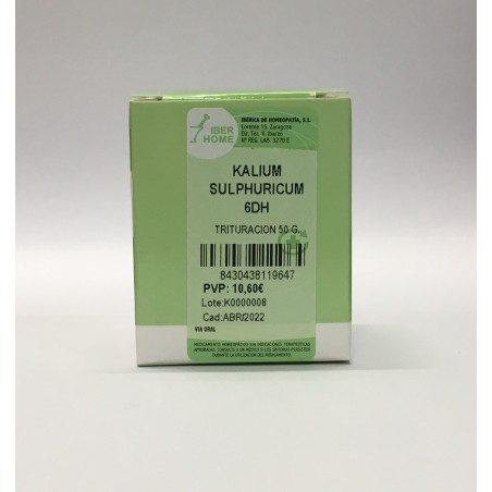 Kalium Sulfuricum 6DH Trituración 50gr. Iberhome | Farmacia Tuset