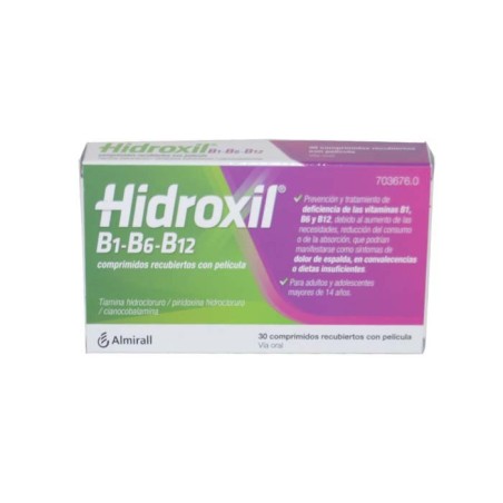 HIDROXIL B1 B6 B12 (30 COMPRIMIDOS RECUBIERTOS)