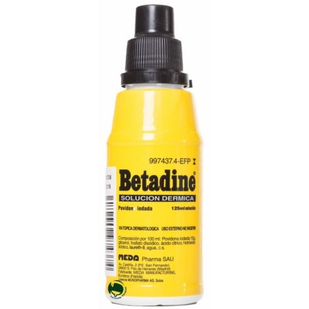 Betadine 100mg/ml solución tópica 125ml| Farmacia Tuset