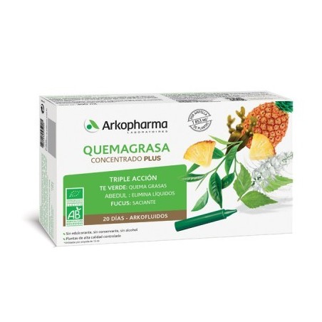 Arkopharma Quema Grasa Concentrado Plus  (20 ampollas) | Farmacia Tuset