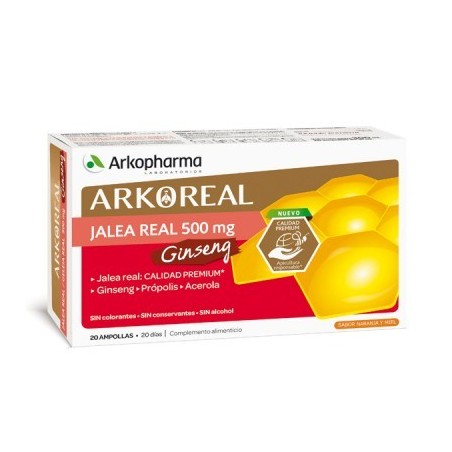 Arkopharma Arkoreal Jalea Real + Ginseng (20 amp) | Farmacia Tuset