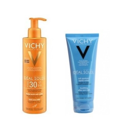 Vichy Ideal Soleil Leche Fluida Anti-Arena SPF 30 | Farmacia Tuset