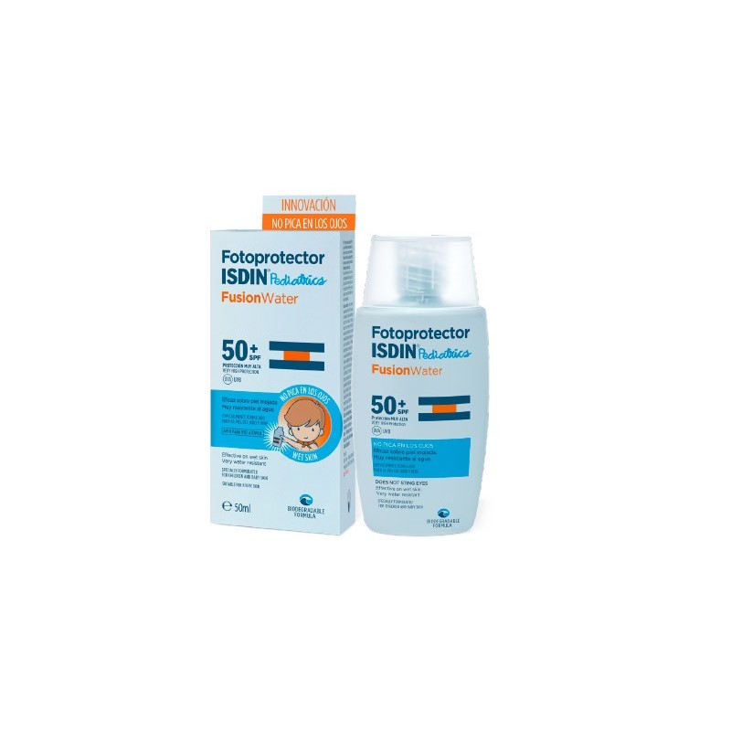 Isdin Pediatrics Fotoprotector Fusion Water FPS 50 (50 ml) | Farmacia Tuset