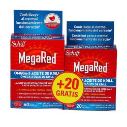 MegaRed Omega-3 Aceite de Krill (60 cápsulas + 20 gratis) | Farmacia Tuset