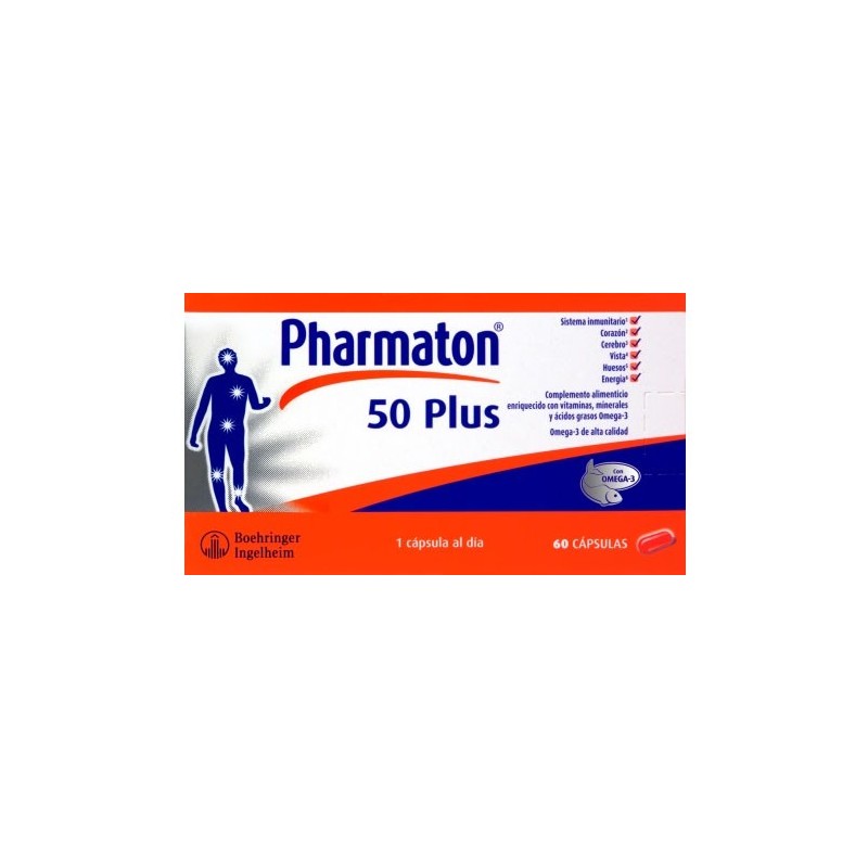 Pharmaton 50 Plus (30 cápsulas) | Farmacia Tuset