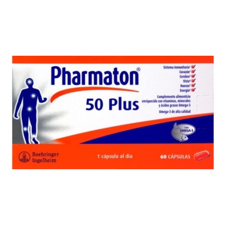 Pharmaton 50 Plus (30 cápsulas) | Farmacia Tuset