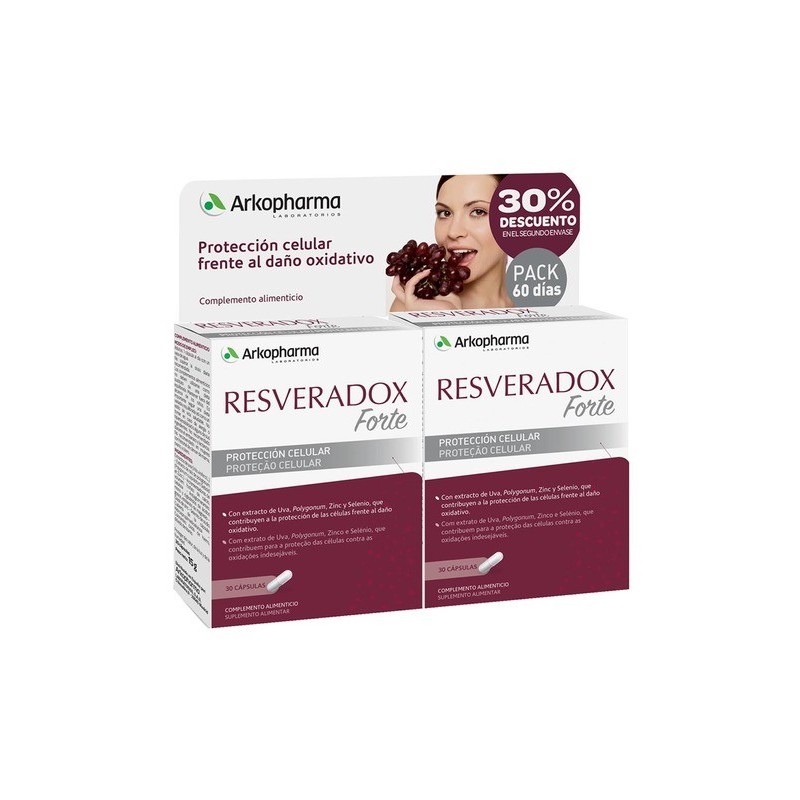 Arkopharma Resveradox Forte (pack 2 x 30 cápsulas) | Farmacia Tuset