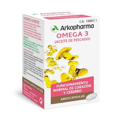 Arkopharma Arkocápsulas Omega 3 (100 cáps) | Farmacia Tuset