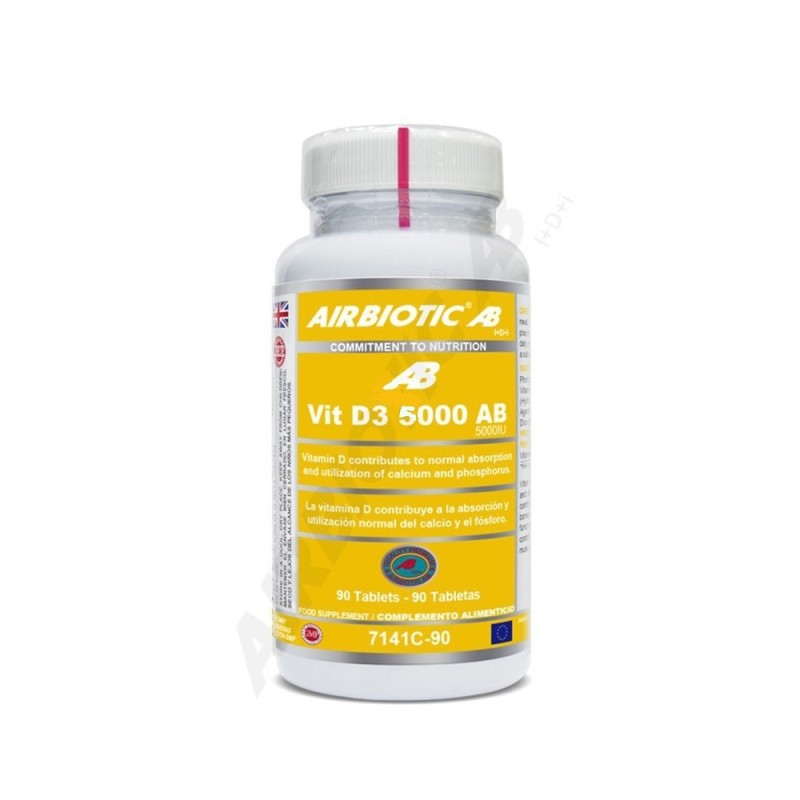 Airbiotic Vitamina D3 5000 UI (90 comprimidos) | Farmacia Tuset