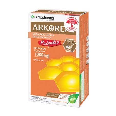 Arkopharma Arkoreal Jalea Real 1000 mg + Própolis (20 ampollas) | Farmacia Tuset