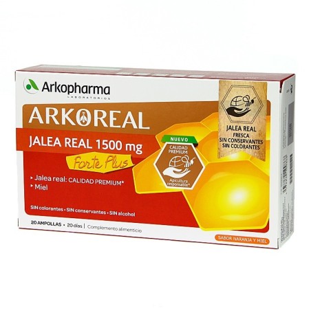 Arkopharma Arkoreal Jalea Real 1500 mg Forte Plus (20 ampollas) | Farmacia Tuset