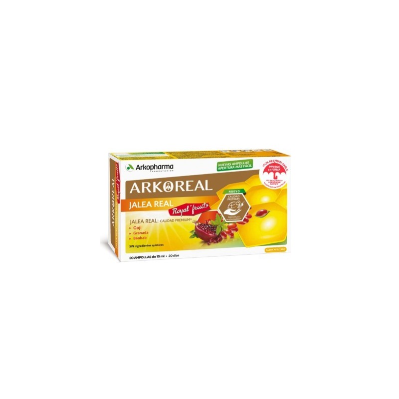 Arkopharma Arkoreal Jalea Real Royal Fruits (20 ampollas) | Farmacia Tuset