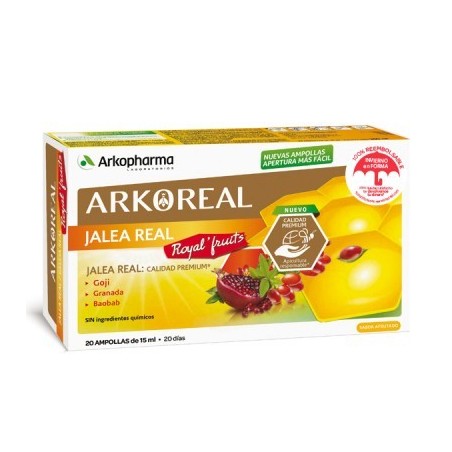 Arkopharma Arkoreal Jalea Real Royal Fruits (20 ampollas) | Farmacia Tuset