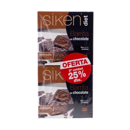 SIKEN DIET BARRITAS CHOCOLATE DUPLO (2 X 5 BARRITAS)