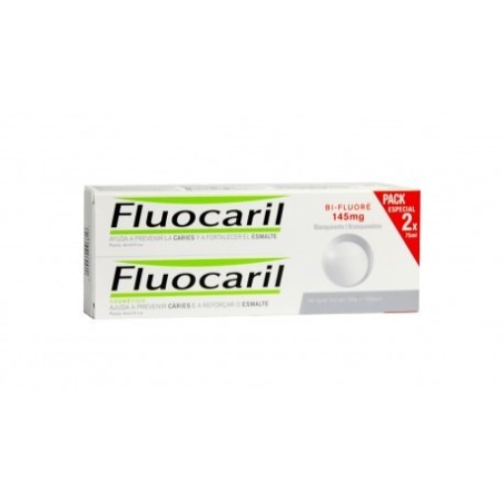 Fluocaril bifluoré  crema blanqueadora pack  2x75ml.| Farmacia Tuset