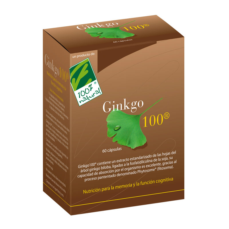 Ginkgo 100 - Cien por Cien Natural (60 cápsulas) | Farmacia Tuset