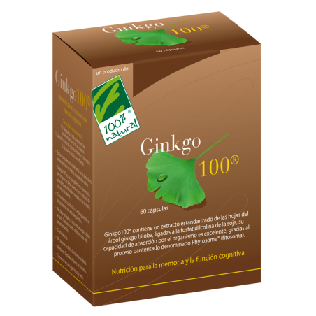 Ginkgo 100 - Cien por Cien Natural (60 cápsulas) | Farmacia Tuset