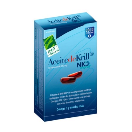 Aceite de Krill NKO - Cien por Cien Natural (40 cápsulas) | Farmacia Tuset