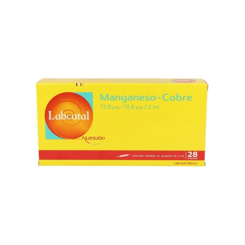 Labcatal 12 Manganeso-Cobre (28 ampollas) | Farmacia Tuset