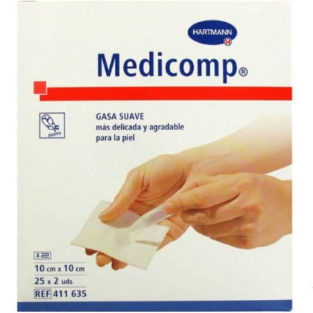 Hartmann Medicomp Gasa Suave 10x10cm (50 ud) | Farmacia Tuset