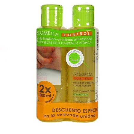 A-Derma Exomega Control Aceite de Baño y Ducha Duplo (2 x 500 ml) | Farmacia Tuset