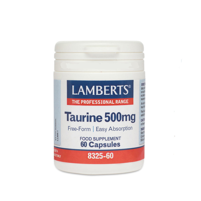 Lamberts Taurina 500 mg (60 cápsulas) | Farmacia Tuset