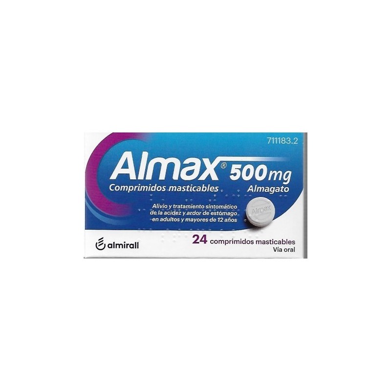 Almax 500 24 comprimidos masticables | Farmacia Tuset