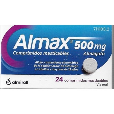 Almax 500 24 comprimidos masticables | Farmacia Tuset