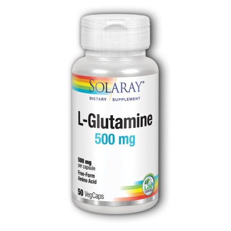 Solaray L-Glutamine 500mg (50 cápsulas) | Farmacia Tuset