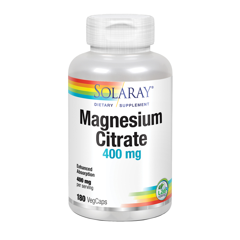 Solaray Magnesium Citrate (180 cápsulas) | Farmacia Tuset