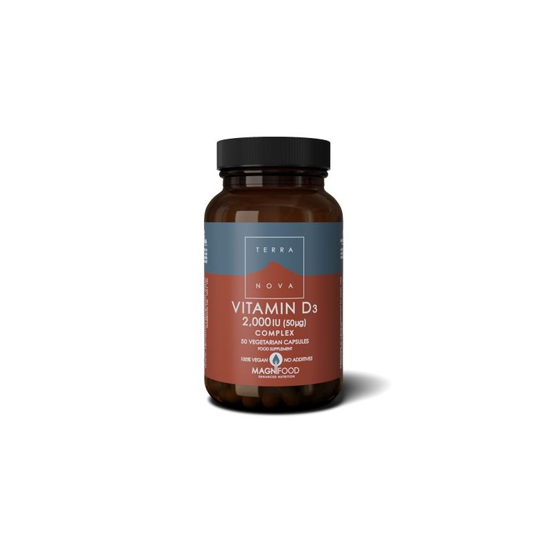 Terranova Vitamina D3 2000 U.50 cápsulas | Farmacia Tuset